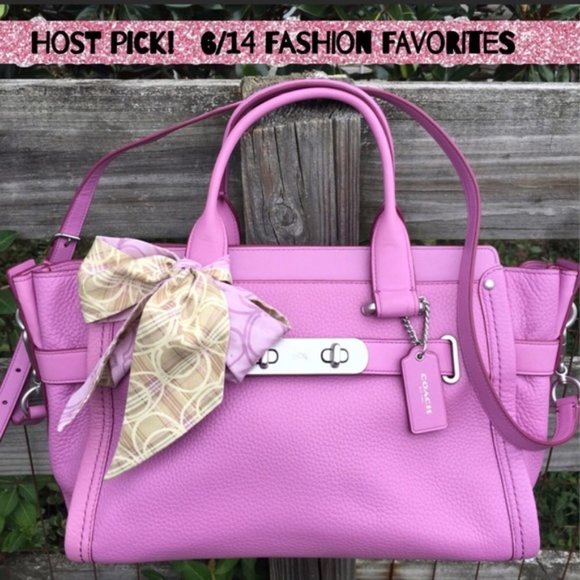 35796 Coach Puce Purple Swagger 27 EUC